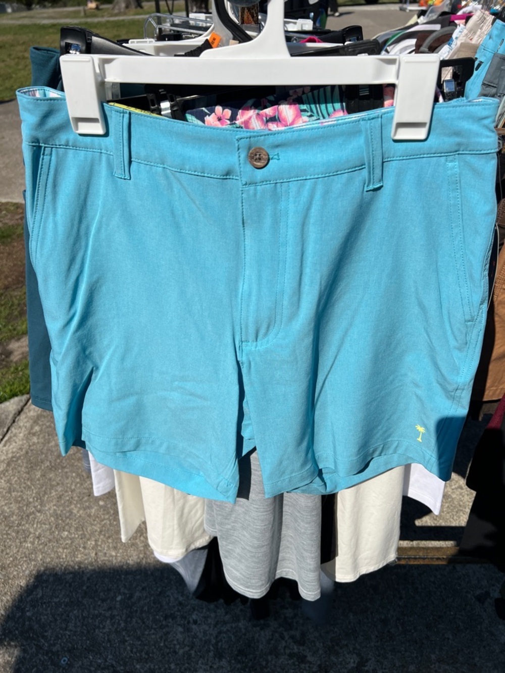 Margaritaville Turquoise Blue Men’s Hybrid Shorts